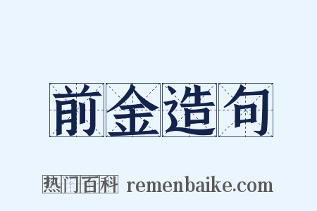 前金造句是什么意思的图片